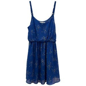 Lush Blue Floral Summer Dress